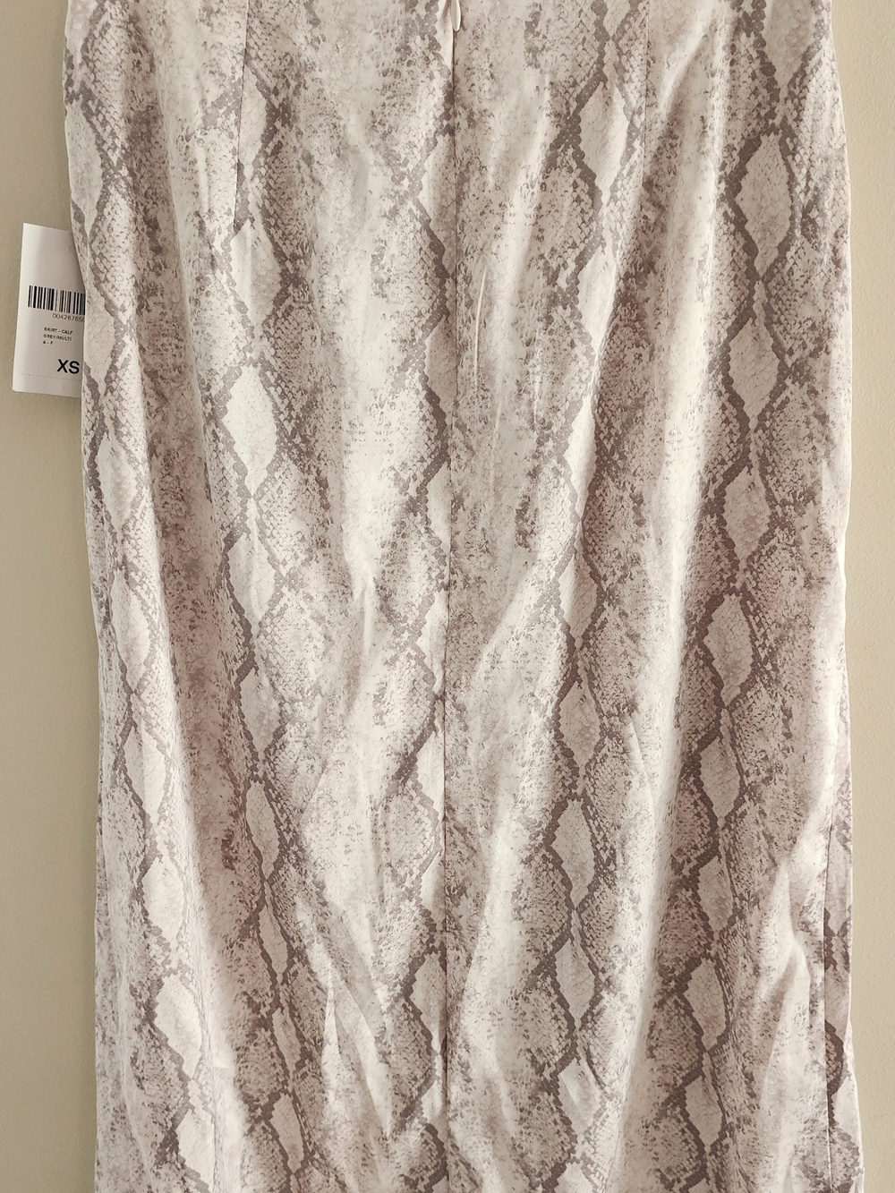 Forever 21 Snake Print Maxi Skirt in Beige and Gray